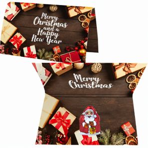 Mini Schoko-Weihnachtsmänner, ca. 7g, Werbekarte A6 gefaltet