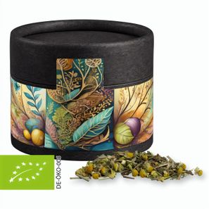 Bio Kräutertee Kräuterfantasie, ca. 9g, Kraftpapierdose Mini schwarz