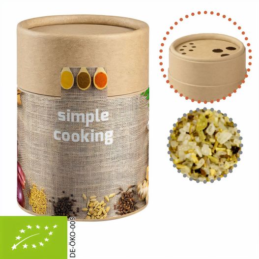 Bio Gewürzmischung Kräutersalz, ca. 80g, Kraftpapierstreuer Midi (Bild 1)