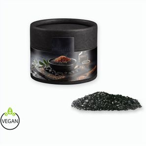 Gewürzmischung Black Lava Salz, ca. 75g, Kraftpapierdose Mini schwarz