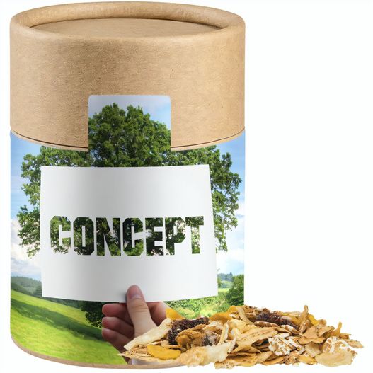 Müsli Apfel-Cranberry, ca. 60g, Kraftpapierdose Midi (Bild 1)