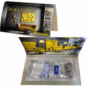 Heiße Zitrone, ca. 8g, Werbekarte A6 gefaltet