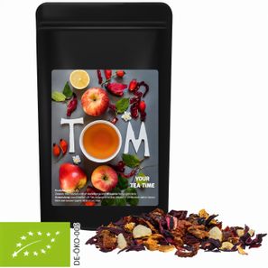 Bio Früchtetee gute Laune, ca. 50g, Standbeutel Midi schwarz