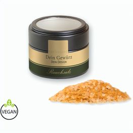 Gewürzmischung Rauch-Salz grob, ca. 110g, Metalldose Mini mit Sichtfenster schwarz