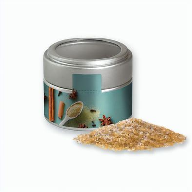 Vanillezucker, ca. 85g, Metalldose Mini mit Sichtfenster silber