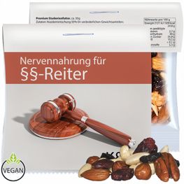 Premium Studentenfutter, ca. 30g, Express Maxi-Tüte mit Werbereiter
