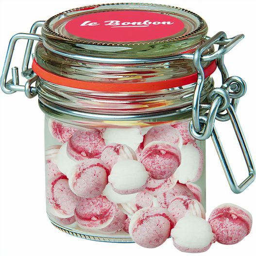 Erdbeer-Joghurt Bonbons, ca. 60g, Bonbonglas Mini (Bild 1)