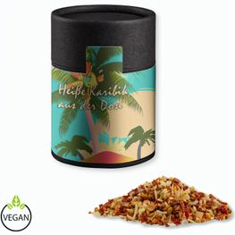 Gewürzmischung HOT Karibik Mix, ca. 50g, Kraftpapierdose Midi schwarz