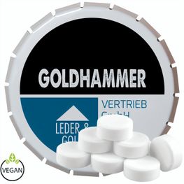 Pfefferminz Drops zuckerfrei, ca. 20g, Klick-Klack Dose weiß