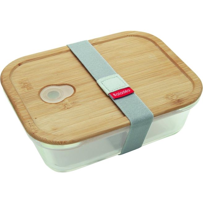 Glasbento 'Iwaki', mit Bambusdeckel