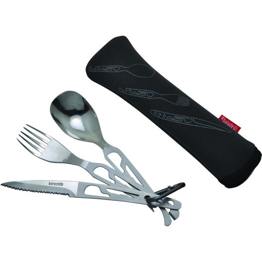 Produktabbildung Besteckset 'Basecamp', mit einer Tasche aus Neopren Besteckset 'Basecamp', mit einer Tasche aus Neopren (Bild 1)