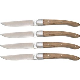 Set mit 4 Tafelmessern 'Heritage', Olivenholz
