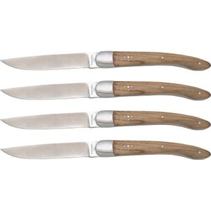 Set mit 4 Tafelmessern 'Heritage', Olivenholz
