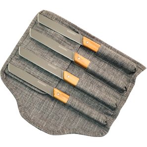 Set mit 4 Tafelmessern 'Stavanger', Olivenholz