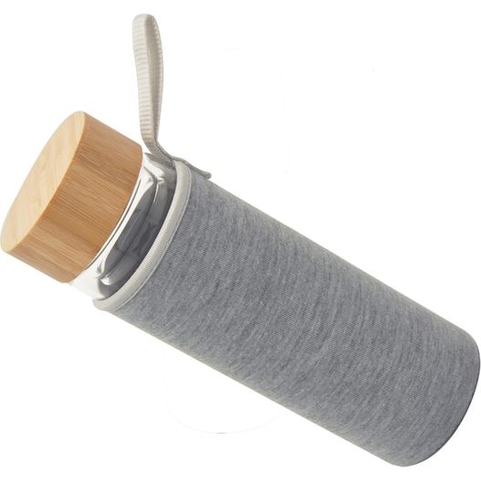 Doppelwandige Glasflasche 'Ocha', 400ml, Neoprenhülle (Bild 1)