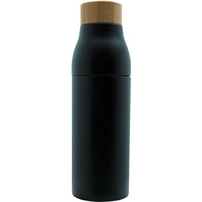 Doppelwandige und teilbare Flasche 'Shima', Bambusdeckel, 600ml