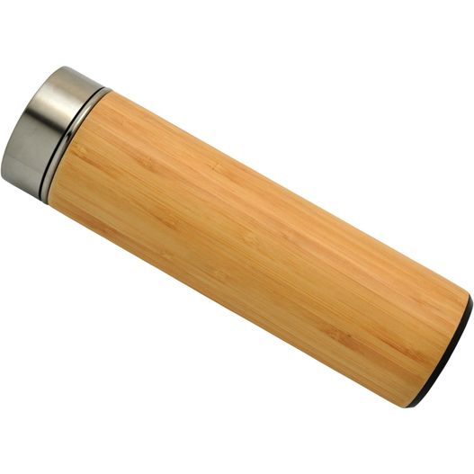 Doppelwandige Flasche 'Onsen', Bambus, mit Teesieb, 480ml (Bild 1)