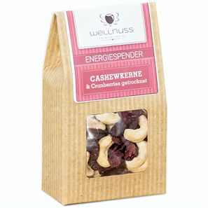 Mini Faltschachtel - energiespender - Cranberries & Cashewkerne