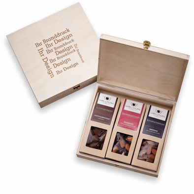 3 Faltschachteln der Birkenholzbox