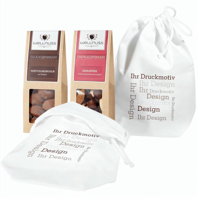 2 Faltschachteln im Baumwollsäckchen