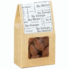 Mini Faltschachtel - glücksbringer - Trüffelmandeln mit Kakao