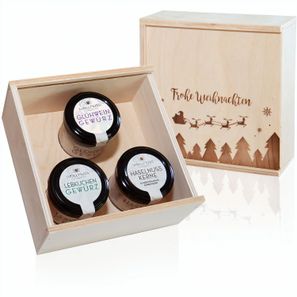 Gourmetkästchen mit 3 Weihnachts-Spezialitäten im Glas