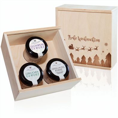 Gourmetkästchen mit 3 Weihnachts-Spezialitäten im Glas