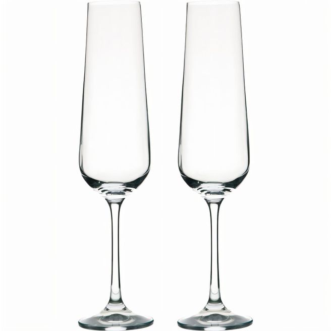 Vanilla Season PAPUA Champagner 2er Set Champagner Gläser mit Platzhalter-Kartonage