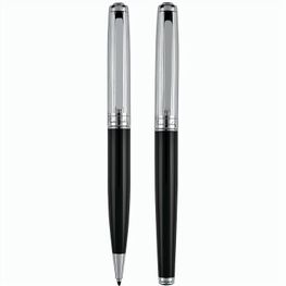 Produktabbildung Pierre Cardin DIDIER Set aus Drehkugelschreiber und Rollerball Pen, schwarz Pierre Cardin DIDIER Set aus Drehkugelschreiber und Rollerball Pen, schwarz