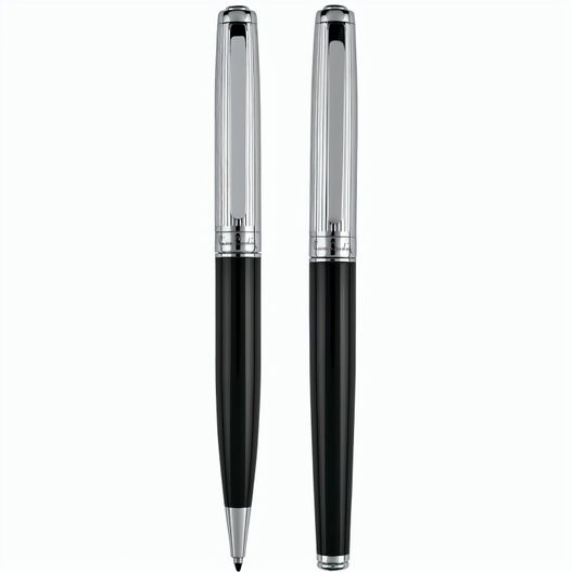Produktabbildung Pierre Cardin DIDIER Set aus Drehkugelschreiber und Rollerball Pen, schwarz Pierre Cardin DIDIER Set aus Drehkugelschreiber und Rollerball Pen, schwarz (Bild 1)