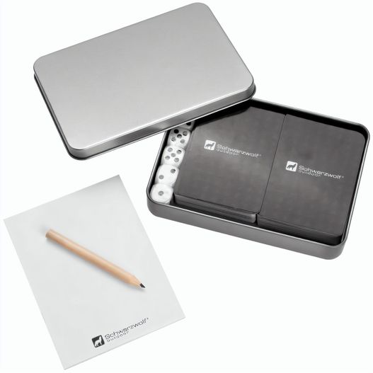 Produktabbildung Schwarzwolf outdoor MURRAY Reiseset aus Spielkarten, Würfeln und Notizblock mit Stift Schwarzwolf outdoor MURRAY Reiseset aus Spielkarten, Würfeln und Notizblock mit Stift (Bild 1)