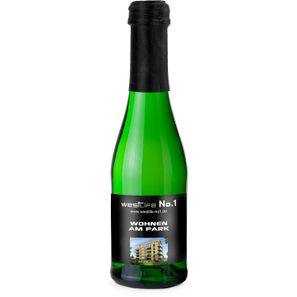 Sekt Cuvée Piccolo - Flasche grün - Kapsel schwarz, 0,2 l