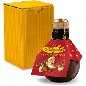 Origineller Sekt Weihnachtsgruß - Karton Gelb, 125 ml