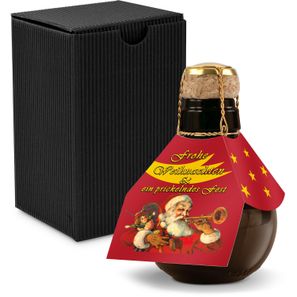 Origineller Sekt Weihnachtsgruß - Karton Schwarz, 125 ml
