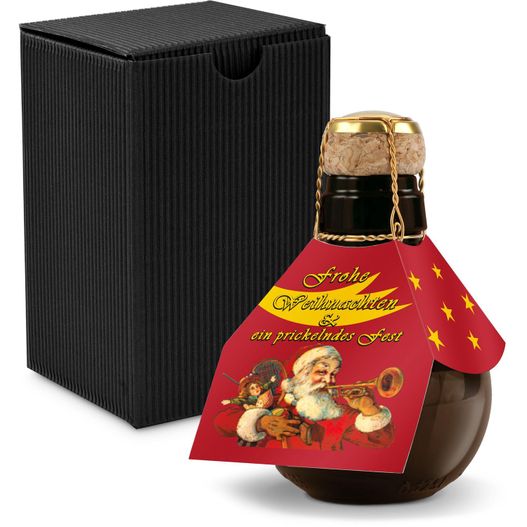 Origineller Sekt Weihnachtsgruß - Karton Schwarz, 125 ml (Bild 1)
