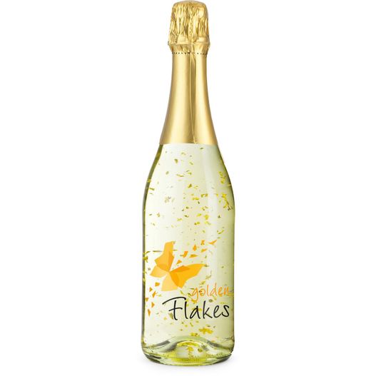 Produktabbildung Golden Flakes - Flasche klar - Kapsel gold, 0,75 l Golden Flakes - Flasche klar - Kapsel gold, 0,75 l (Bild 1)