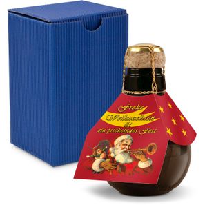 Origineller Sekt Weihnachtsgruß - Karton Blau, 125 ml