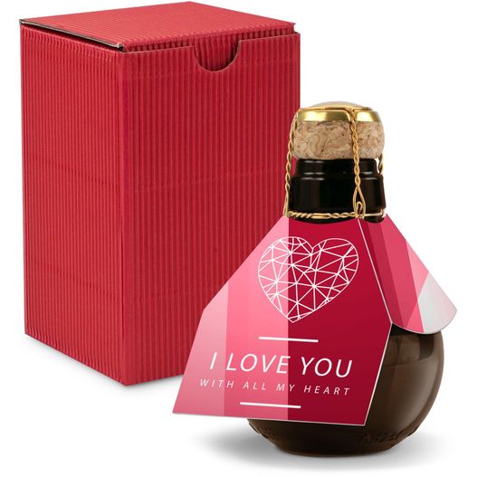 Origineller Sekt I love u - Karton Rot, 125 ml (Bild 1)