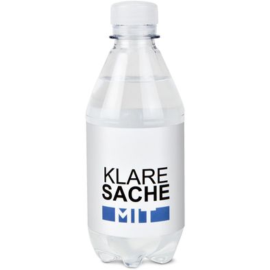 330 ml PromoWater - Mineralwasser - Papier-Etikett