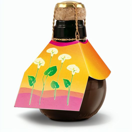 Glühwein - Flasche grün, 1 l - Motiv: HOHOHO (Bild 1)