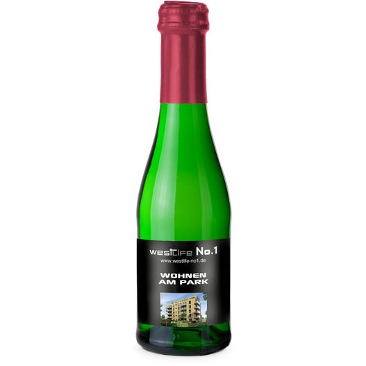 Produktabbildung Sekt Cuvée Piccolo - Flasche grün - Kapsel Bordeauxrot, 0,2 l Sekt Cuvée Piccolo - Flasche grün - Kapsel Bordeauxrot, 0,2 l (Bild 1)