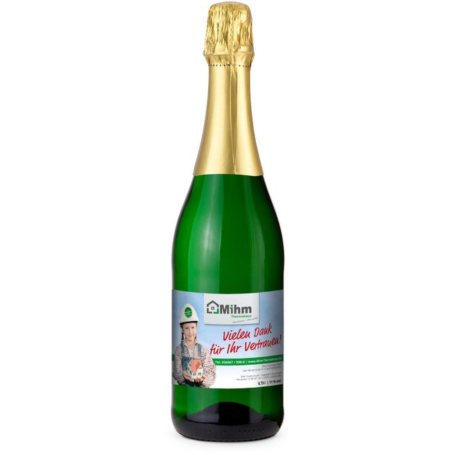 Produktabbildung Sekt Cuvée - Flasche grün - Kapselfarbe Gold, 0,75 l Sekt Cuvée - Flasche grün - Kapselfarbe Gold, 0,75 l