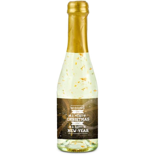 Piccolo Golden Flakes - Flasche klar - Kapsel gold, 0,2 l (Bild 1)