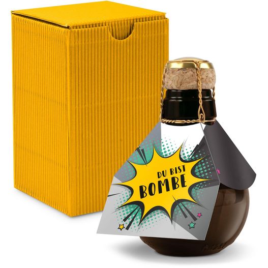 Produktabbildung Origineller Sekt Du bist Bombe- Karton Gelb, 125 ml Origineller Sekt Du bist Bombe- Karton Gelb, 125 ml (Bild 1)