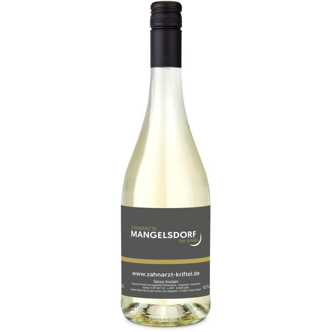 Deutscher Secco Trocken - Flasche klar, 0,75 l