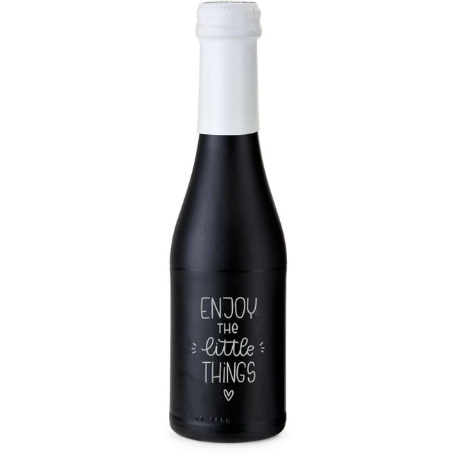 Produktabbildung Promo Secco Piccolo - Fl. schwarz matt - Kapsel weiß, 0,2 l Promo Secco Piccolo - Fl. schwarz matt - Kapsel weiß, 0,2 l