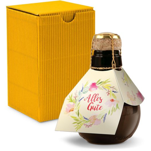 Origineller Sekt Alles Gute - Karton Gelb, 125 ml (Bild 1)