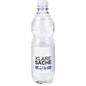 500 ml PromoWater - Mineralwasser - Papier-Etikett