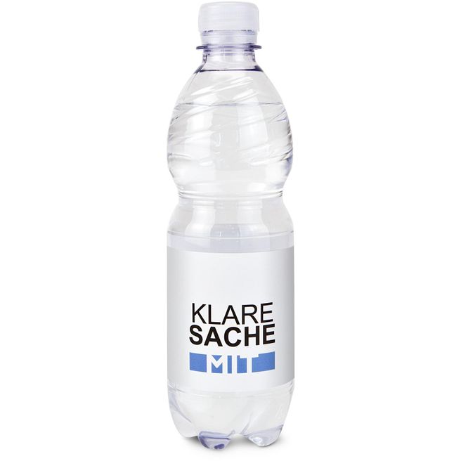 500 ml PromoWater - Mineralwasser - Papier-Etikett