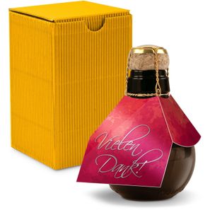 Origineller Sekt Vielen Dank - Karton Gelb, 125 ml